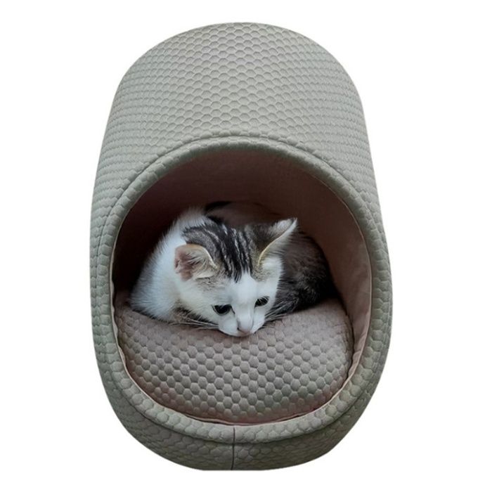 ひんやりニット巣穴カドラー ステップ GYの説明画像2