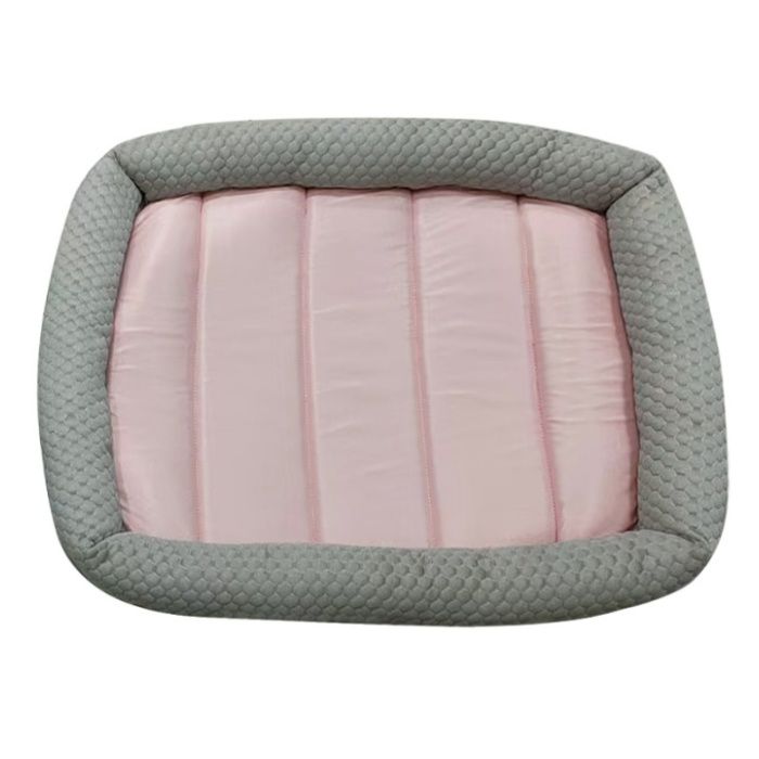 ひんやりニットあご乗せベッド ステップ GY