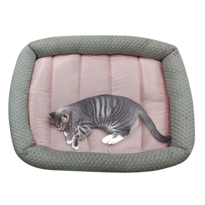 ひんやりニットあご乗せベッド ステップ GYの説明画像2