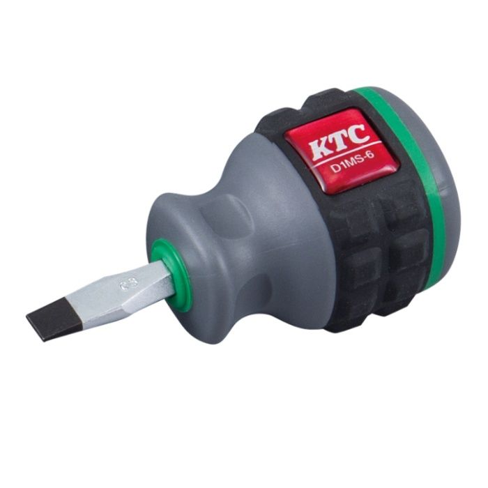 KTC 樹脂柄スタッビドライバ マイナス6mm D1MS-6-H