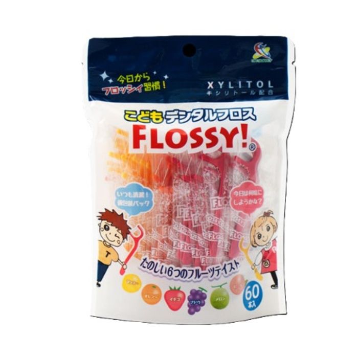 こどもデンタルフロス　フロッシィ　袋入り 60本