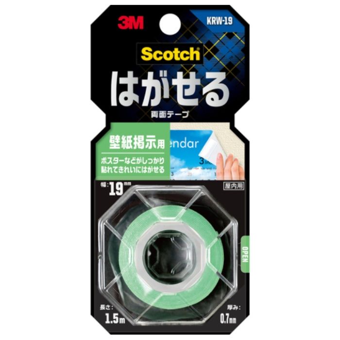 3M　はがせる両面テープ KRW-19 19X1.5Mの説明画像2