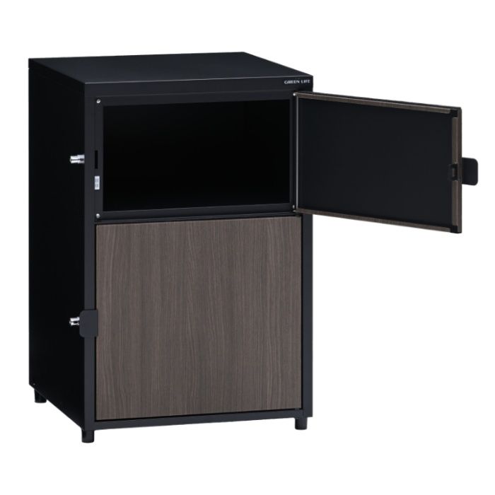 グリーンライフ 木目調二段宅配ボックス　Receibo(レシーボ) TRM2-4568(BK)の説明画像2