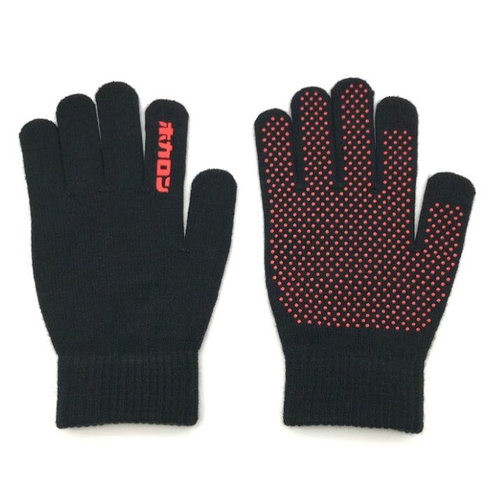 ホカロン発熱スベリ止手袋 指ロゴ IC71BKの説明画像2