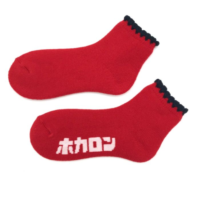 婦人ホカロン　ピコット靴下ショート丈 レッド　23-25cm　DCHL015REの説明画像2