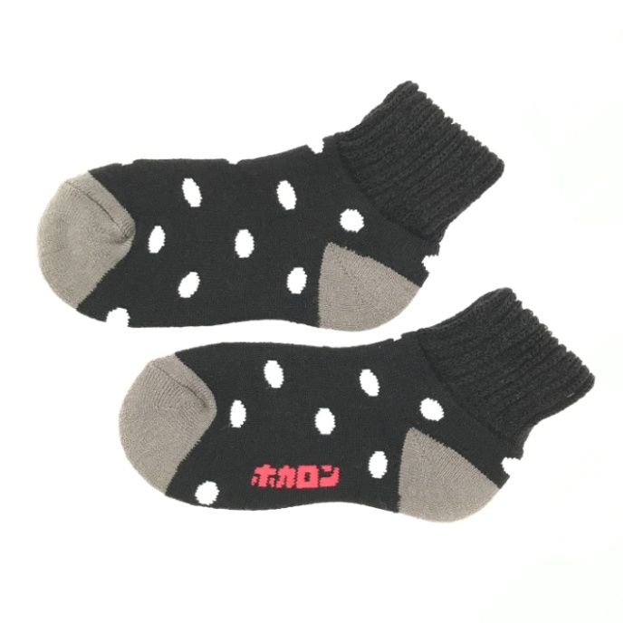婦人ホカロン　ドット柄靴下 ブラック　23-25cm　DCHL017BKの説明画像2