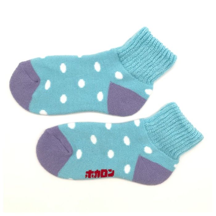 婦人ホカロン　ドット柄靴下 サックス　23-25cm　DCHL017SXの説明画像2