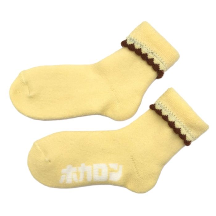 婦人ホカロン　ピコット靴下クルー丈 クリーム　23-25cm　DCHL016CRの説明画像2