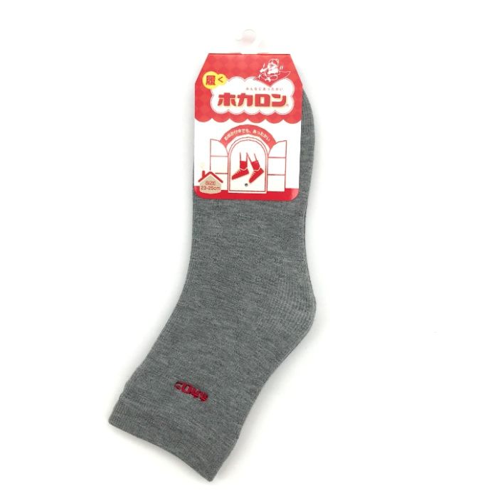 婦人ホカロン　シャギー靴下ショート丈 グレー　23-25cm　DCHLH036GY