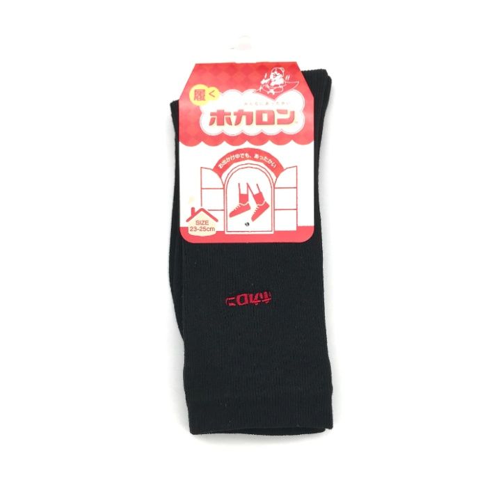 婦人ホカロン　シャギー靴下クルー丈 ブラック　23-25cm　DCHLH037BK