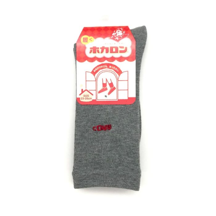 婦人ホカロン　シャギー靴下クルー丈 グレー　23-25cm　DCHLH037GY