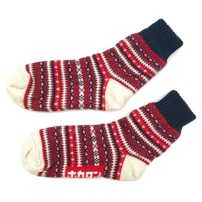 婦人ホカロン　裏ボア靴下　クルー丈 レッド　23-25cm　DCHL020REの説明画像2