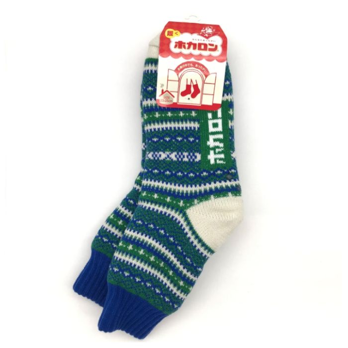 婦人ホカロン　裏ボア靴下　クルー丈 グリーン　23-25cm　DCHL020GN