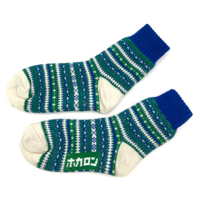 婦人ホカロン　裏ボア靴下　クルー丈 グリーン　23-25cm　DCHL020GNの説明画像2