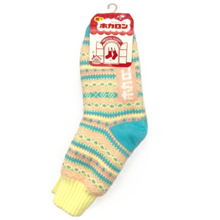 婦人ホカロン　裏ボア靴下　クルー丈 ピンク　23-25cm　DCHL020PK