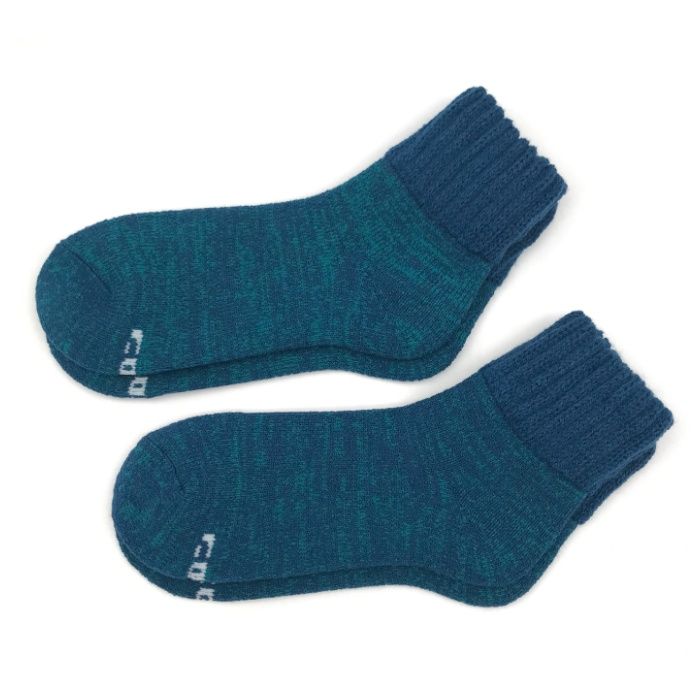 紳士ホカロン　起毛靴下ショート丈　2P ターコイズ　26-28cm　DCHM016TQの説明画像2