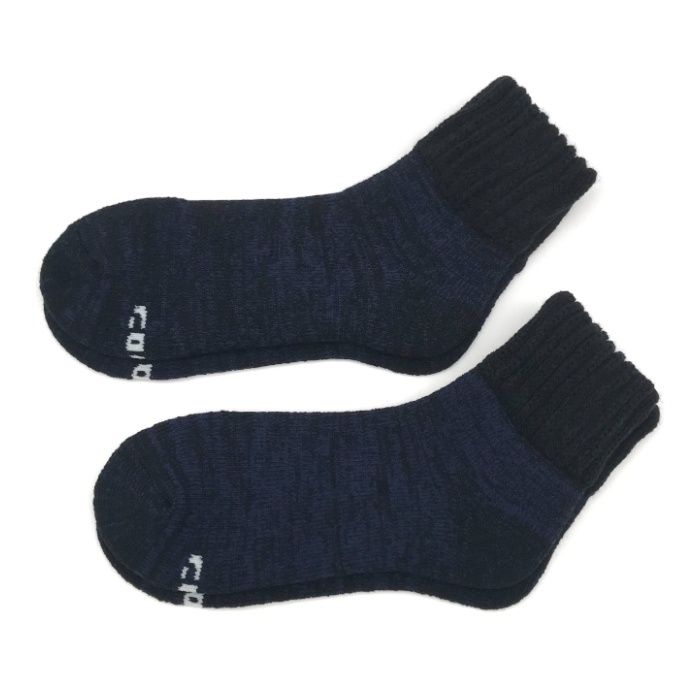 紳士ホカロン　起毛靴下ショート丈　2P 黒杢　26-28cm　DCHM016BKの説明画像2