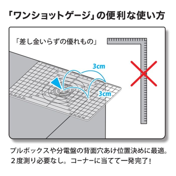 祥碩堂 ワンショットゲージ　ホワイト TKG-W02　溝幅2mmの説明画像3