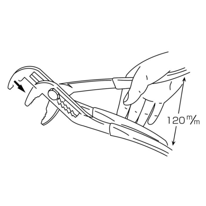 ロブテックス N エビ ウォーターポンププライヤ NFWP250Sの説明画像6