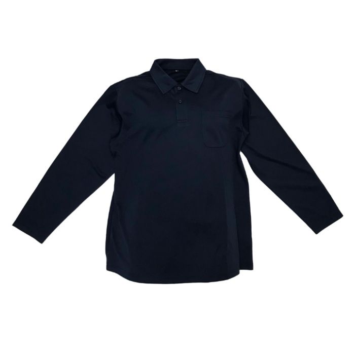 ハニカムメッシュ長袖ポロシャツ ネイビー　LL　NFC2602NLL