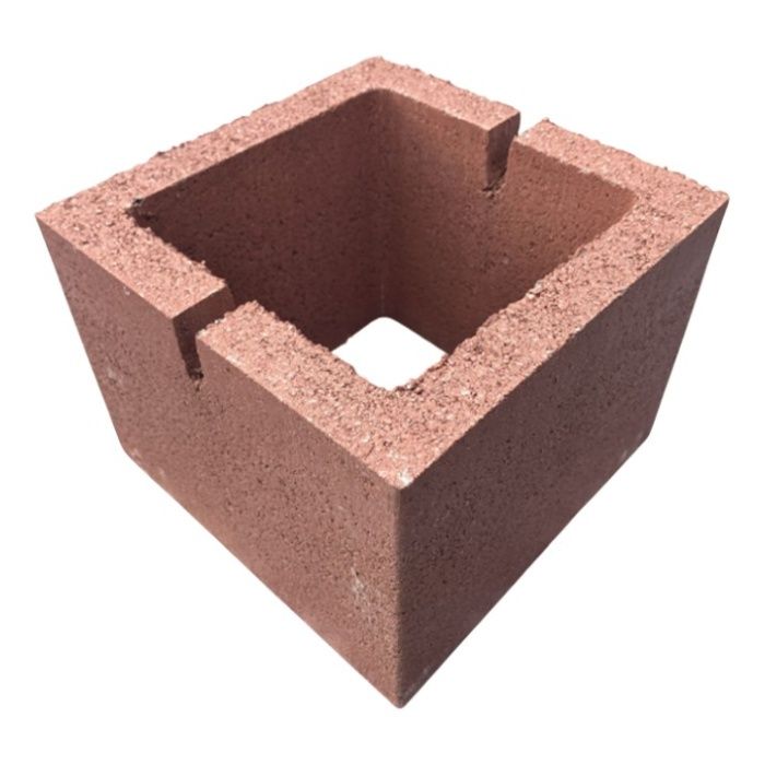 N　ロックポット スクエアー レッド200×200×150mm