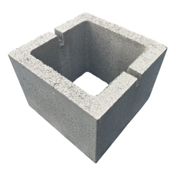 N　ロックポット スクエアー グレー200×200×150mm