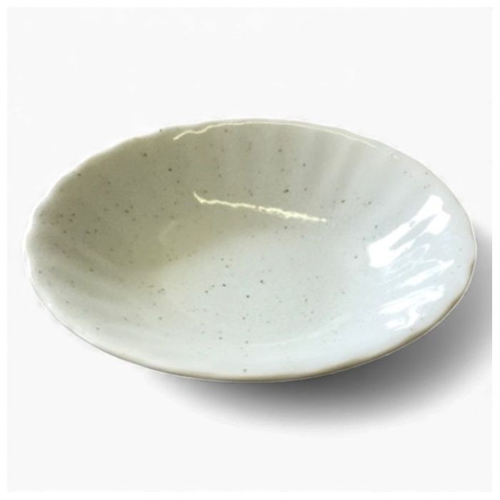 粉引釉 5.0浅鉢 白