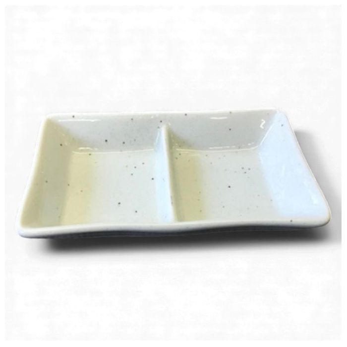 粉引 二品皿 粉引