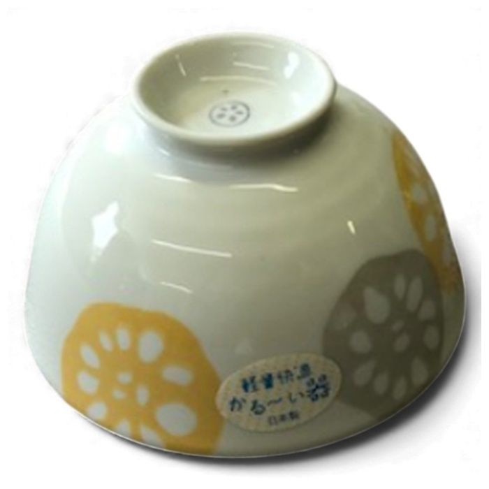 軽量茶碗 れんこん 中平 イエロー