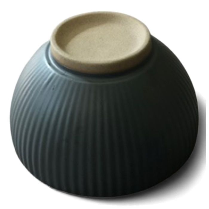 茶碗 千筋大 黒