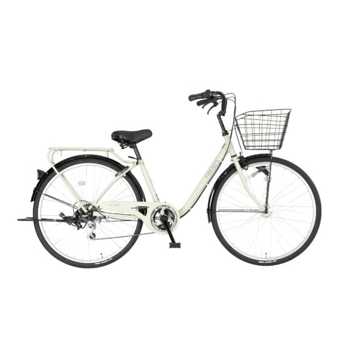 パンクしにくい軽快車フレンズBAA 26 6段 LEDオート マットライトグレー