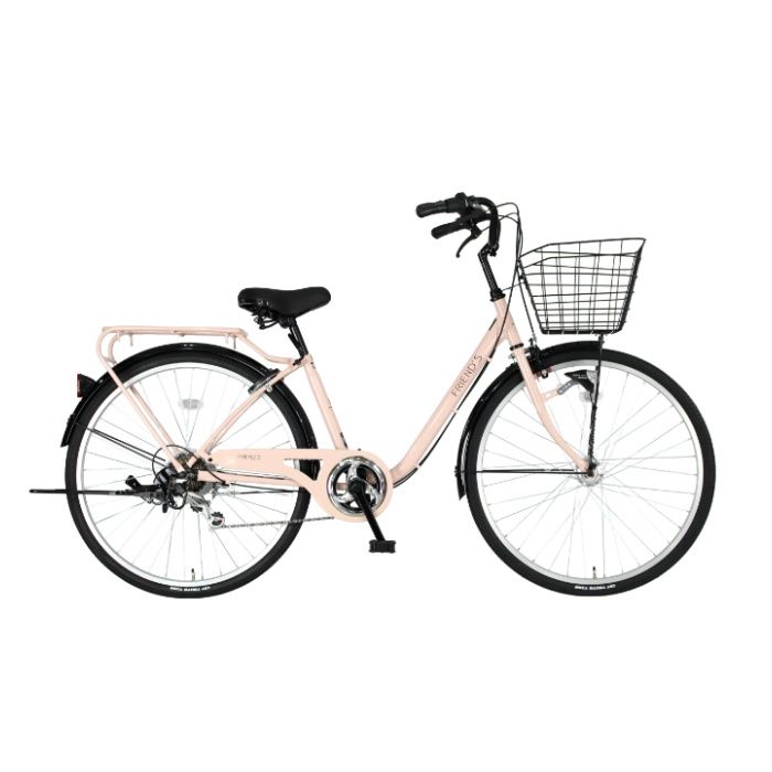 パンクしにくい軽快車フレンズBAA 26 6段 LEDオート サクラ