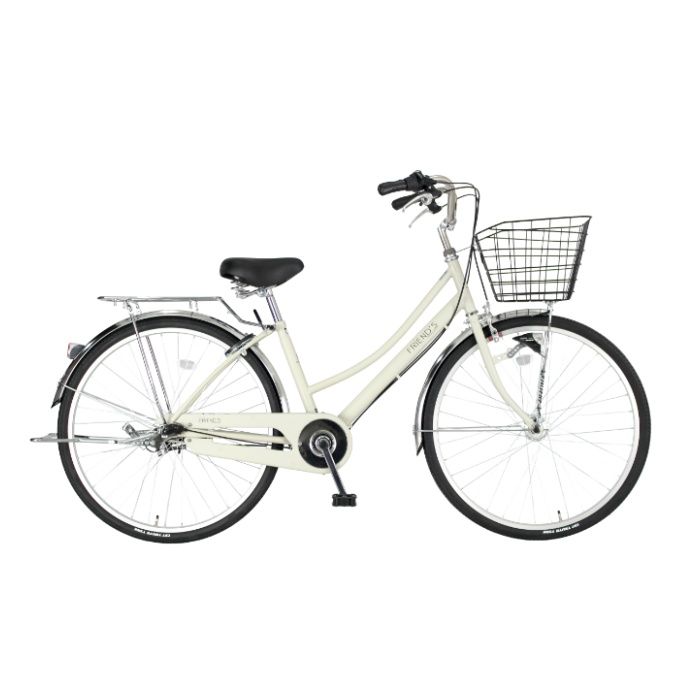 パンクしにくい軽快車フレンズBAA 26 3段 LEDオート マットライトグレー