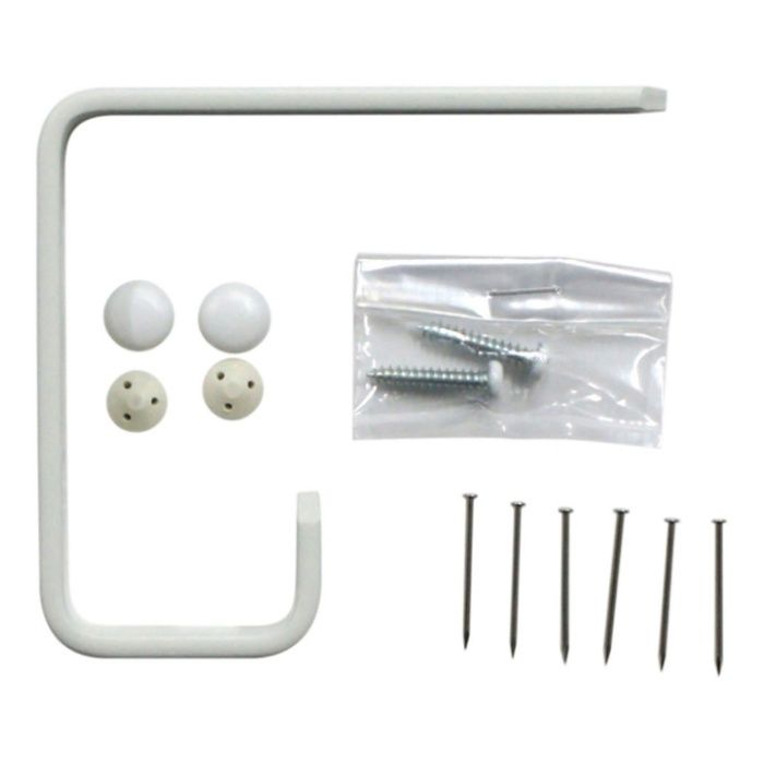 WAKI 石膏ボードにつく棚受 TK-83　シングル+フック　白の説明画像2