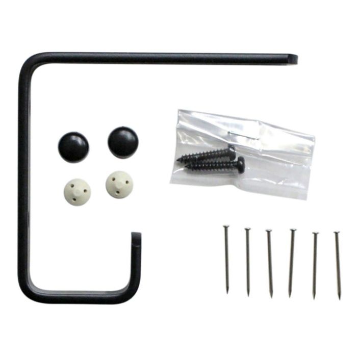 WAKI 石膏ボードにつく棚受 TK-84　シングル+フック　黒の説明画像2