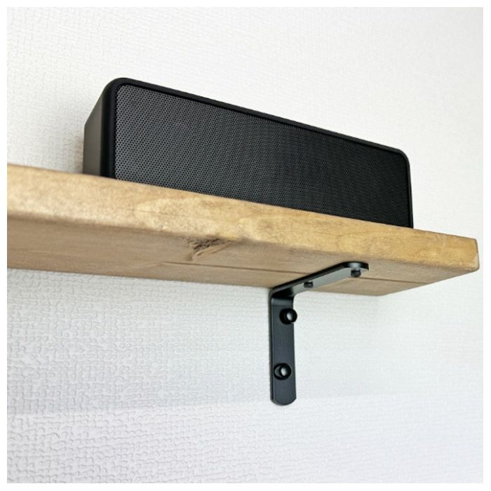 WAKI 石膏ボードにつく棚受 TK-90　シングル　黒の説明画像3