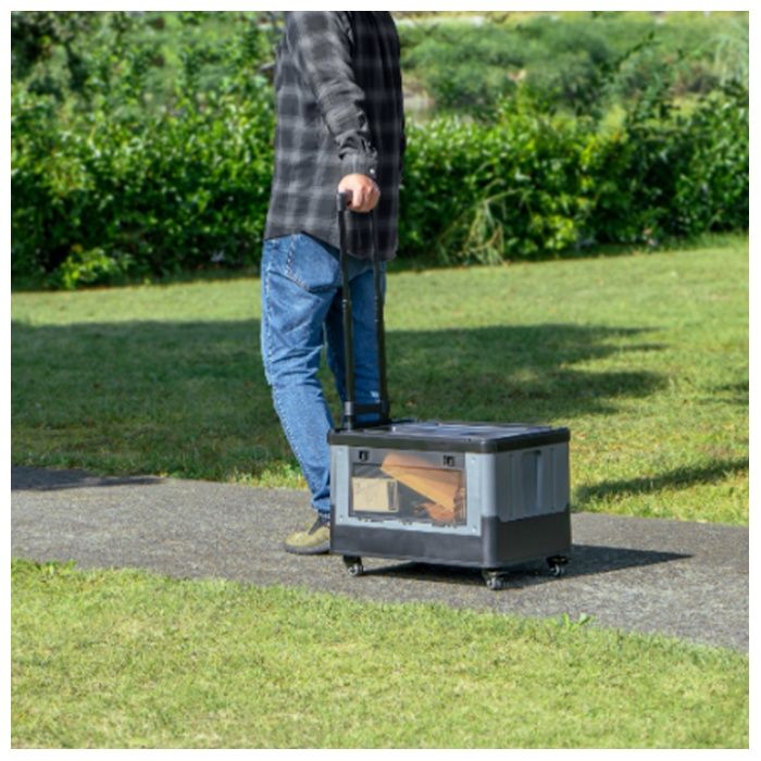 武田コーポレーション 折りたたみコンテナキャリービッグ ZY-XWS7BKの説明画像5