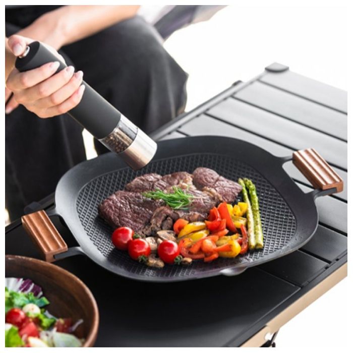 武田コーポレーション 取っ手付きマルチグリルプレート N3-TMGP30BKの説明画像2