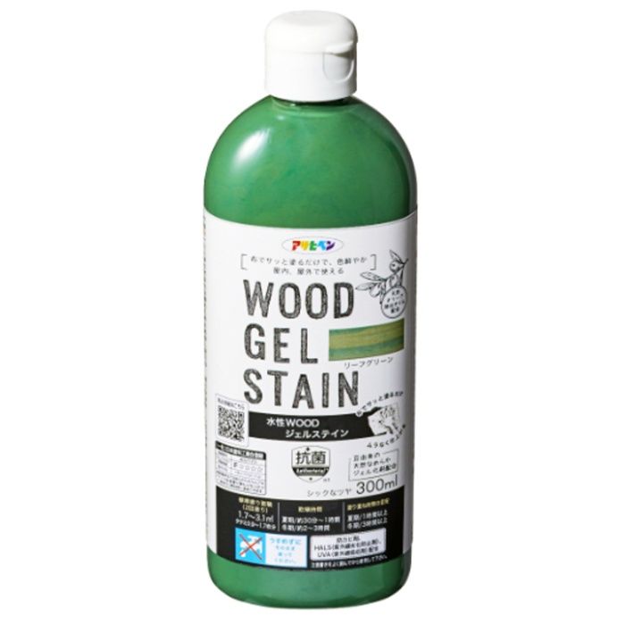 アサヒペン 水性WOODジェルステイン 300ML　リーフグリーン