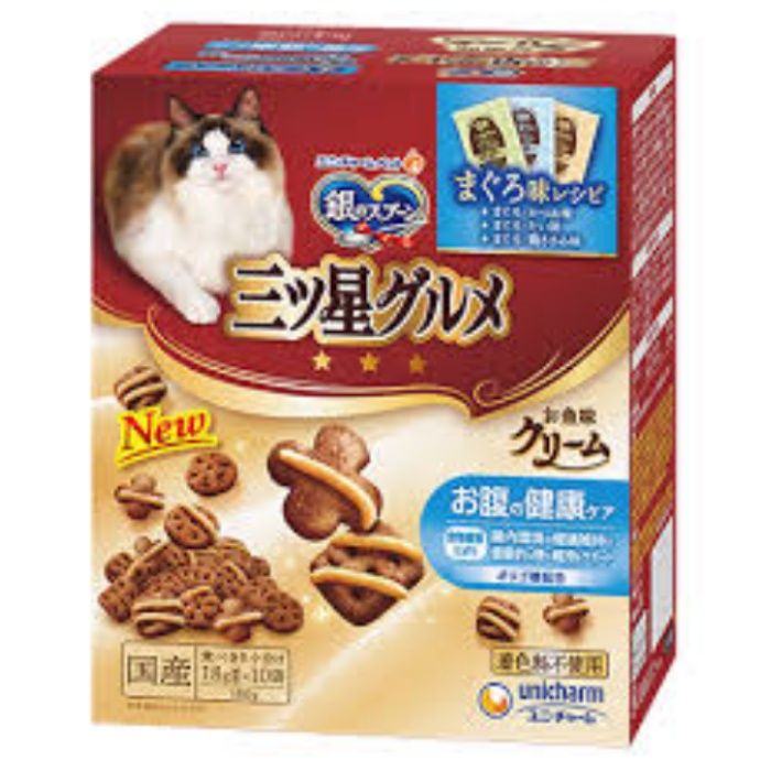 ユニチャーム 三ツ星グルメ　お魚味クリーム　お腹の健康ケア　3種のアソート 180g