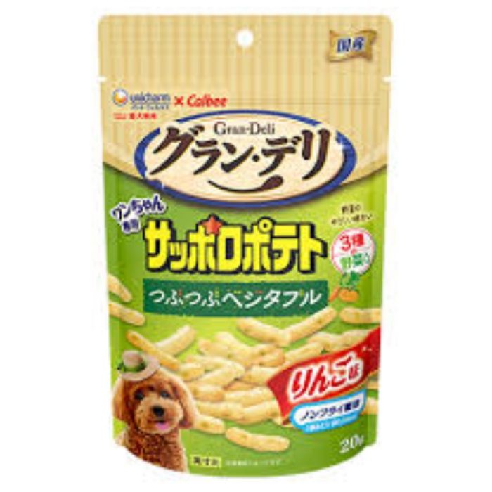 ユニチャーム グラン・デリ　ワンちゃん専用サッポロポテト　つぶつぶベジタブル　りんご味 20g