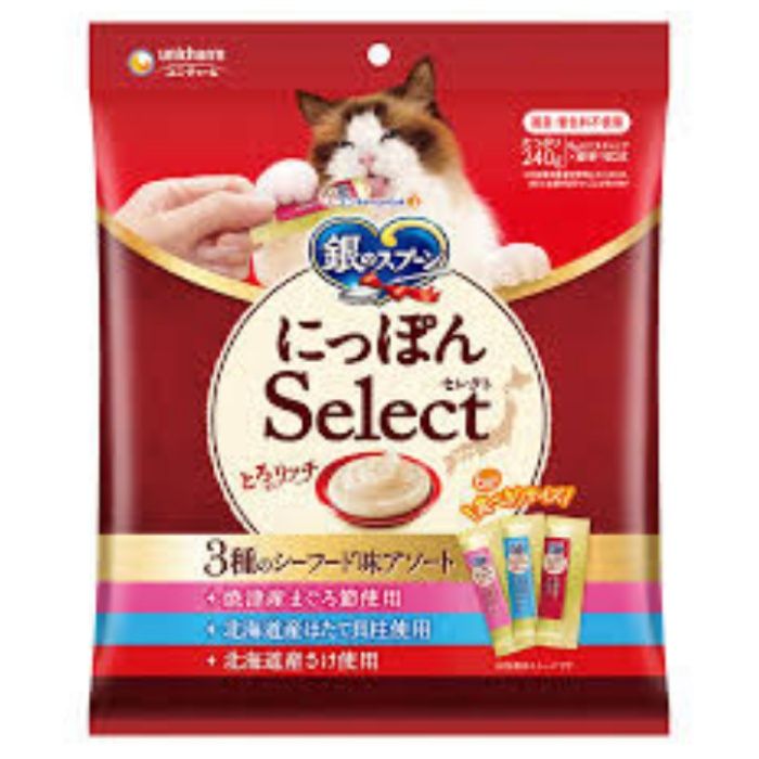ユニチャーム にっぽんセレクト　とろリッチ3種アソート　まぐろ&ほたて貝柱&さけ 240g