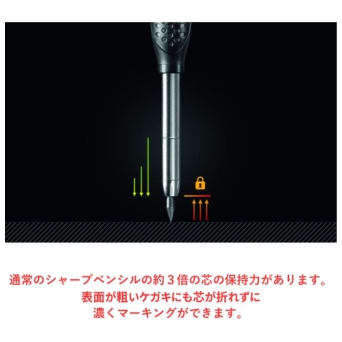 Picaマーカー ピカマーカー　建築用シャープペンシル“Dry"　丸芯2.8mm　黒2B　ブリスターパック 3030SB03の説明画像2