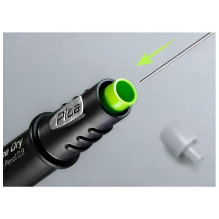 Picaマーカー ピカマーカー　建築用シャープペンシル“Fine　Dry"　丸芯0.9mm　黒HB　ブリスターパック 7070SB03の説明画像4