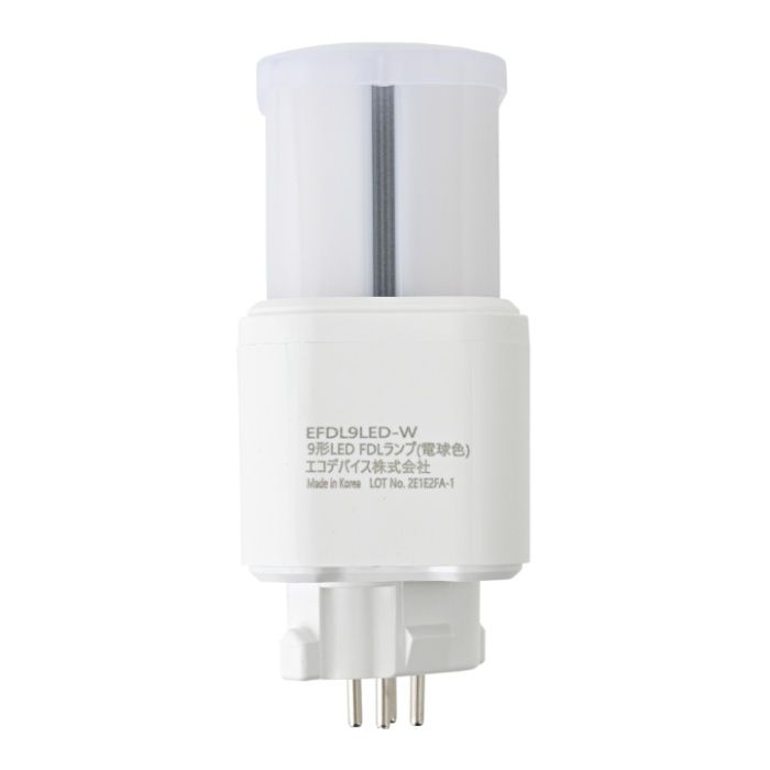 エコデバイス LEDコンパクトランプ　FDL9形　電球色 EFDL9LED-W