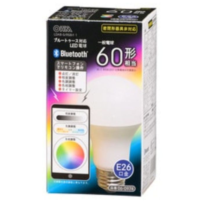 オーム電機 BT対応LED電球 LDA8-G/RGB/I　1