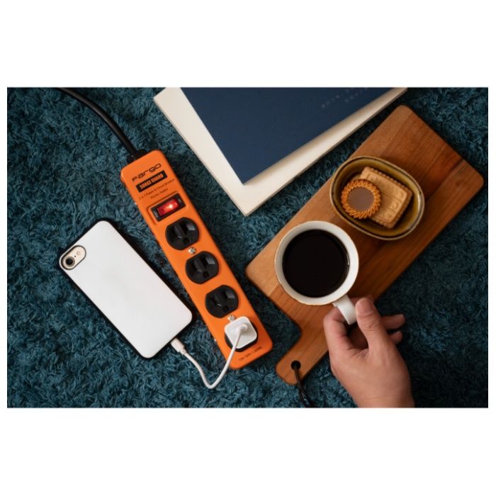 ファーゴ スチールタップ　スリム AC4個口 オレンジ 2Mの説明画像2