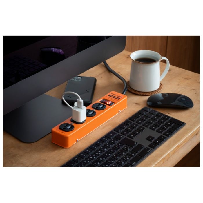 ファーゴ スチールタップ　スリム AC4個口 オレンジ 2Mの説明画像4