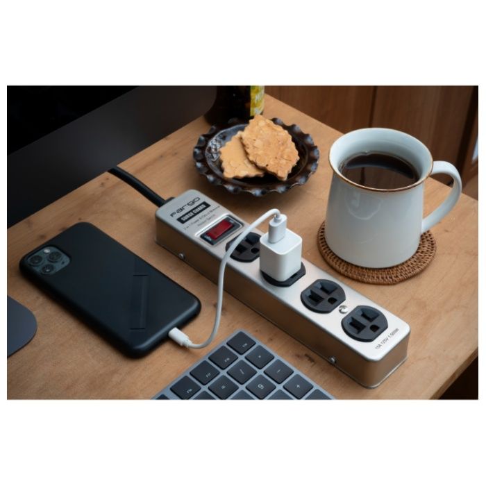 ファーゴ スチールタップ　スリム AC4個口 シルバー 2Mの説明画像2