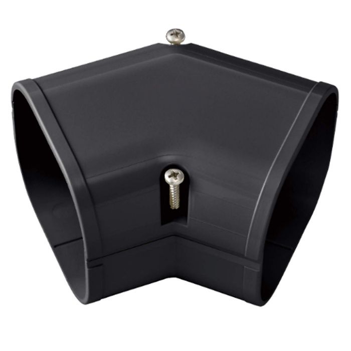 因幡電工 SD100用 スリムコーナー平面45°ブラック SKF-100-K